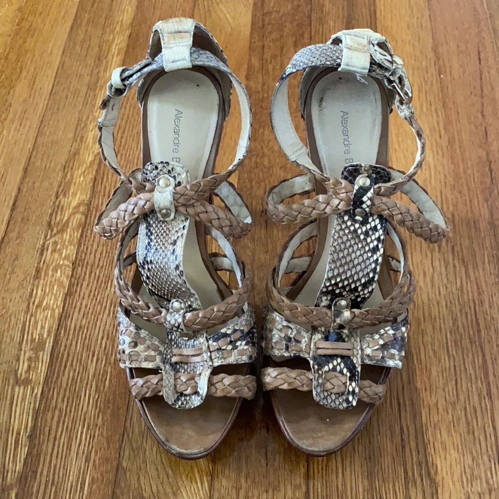 Alexander Birman Snake Skin Heels